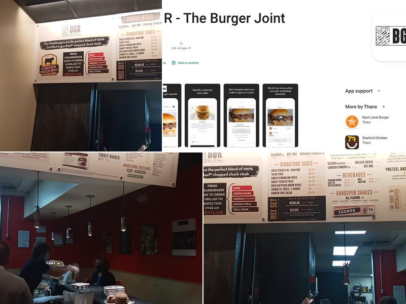 BGR Burgers Grilled Right Menu