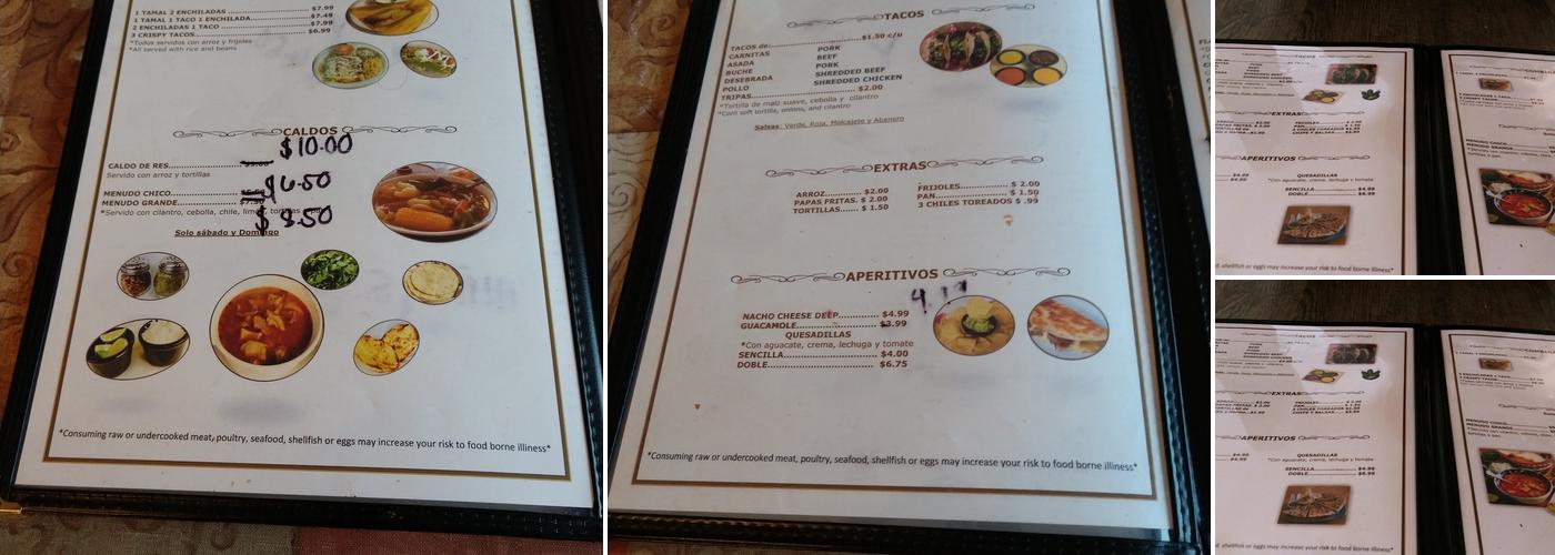 Los Compas Burgers Menu