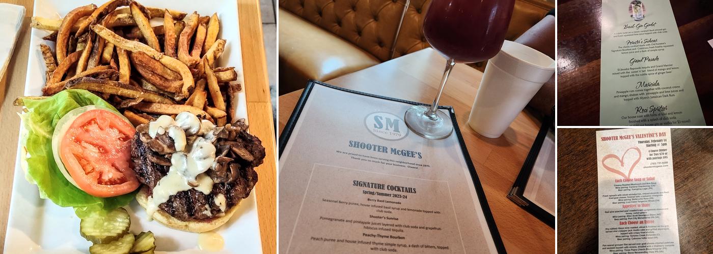 Shooter McGee's Menu