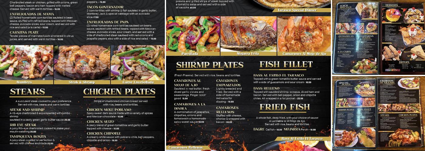 El Tarasco Mexican Restaurant Menu