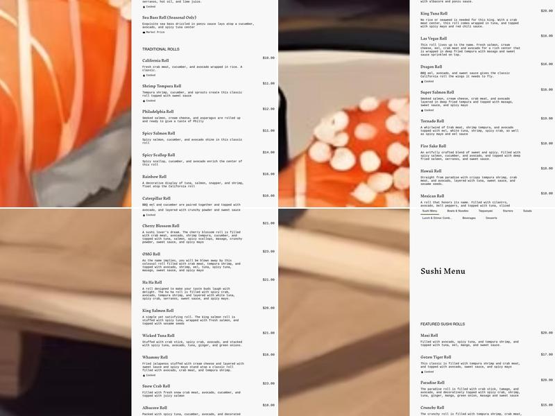 Gozen Japanese Restaurant Menu