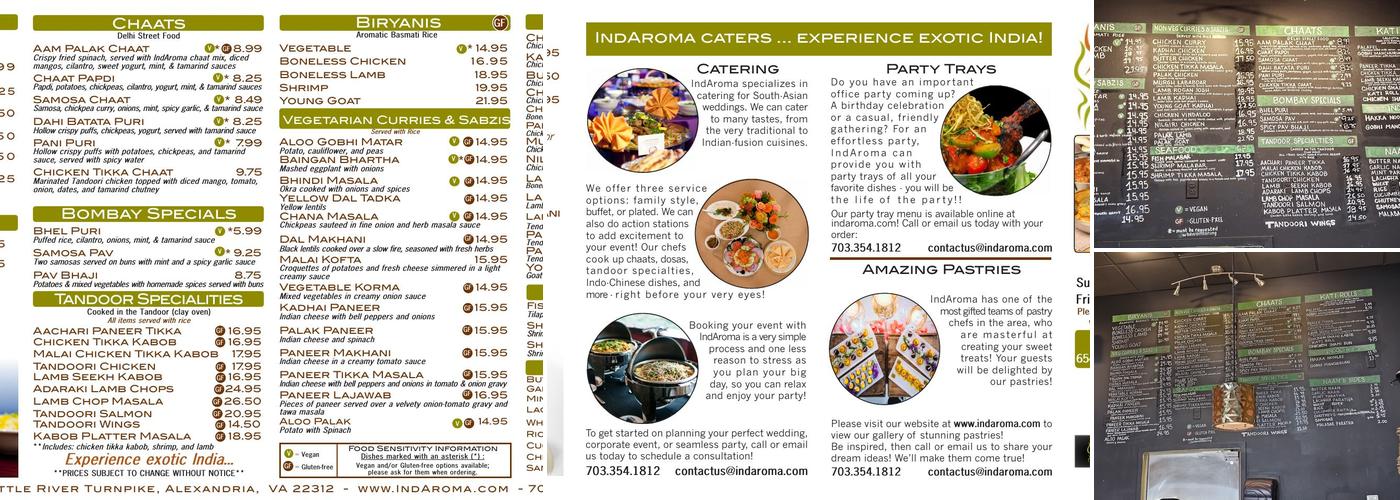 IndAroma - Modern Casual Indian Menu