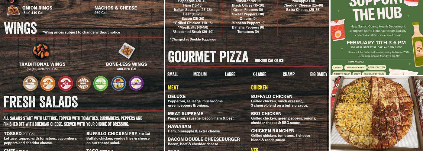 Fox's Pizza Den Menu