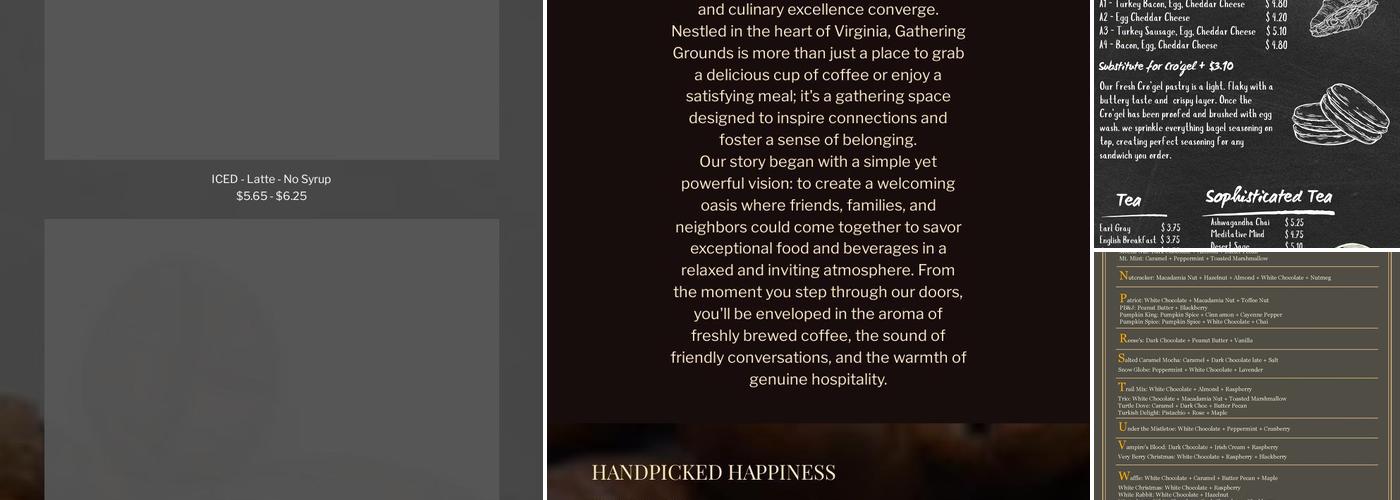 Gathering Grounds Menu