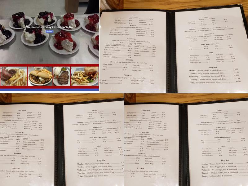 Crissy's Chicken To Go Menu