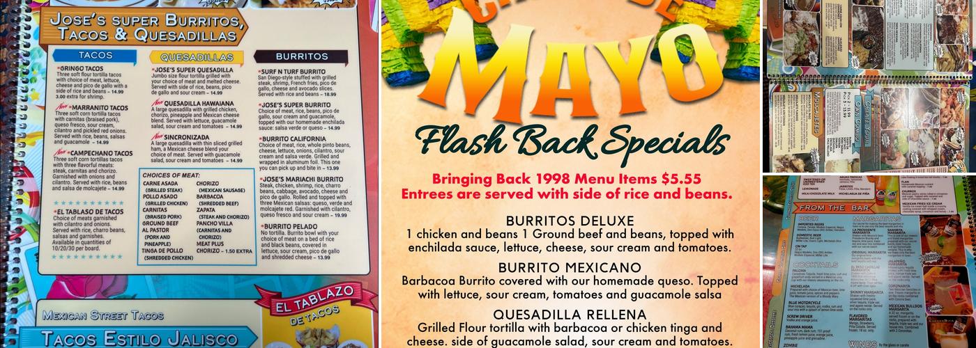 El Paso Mexican Restaurant Menu