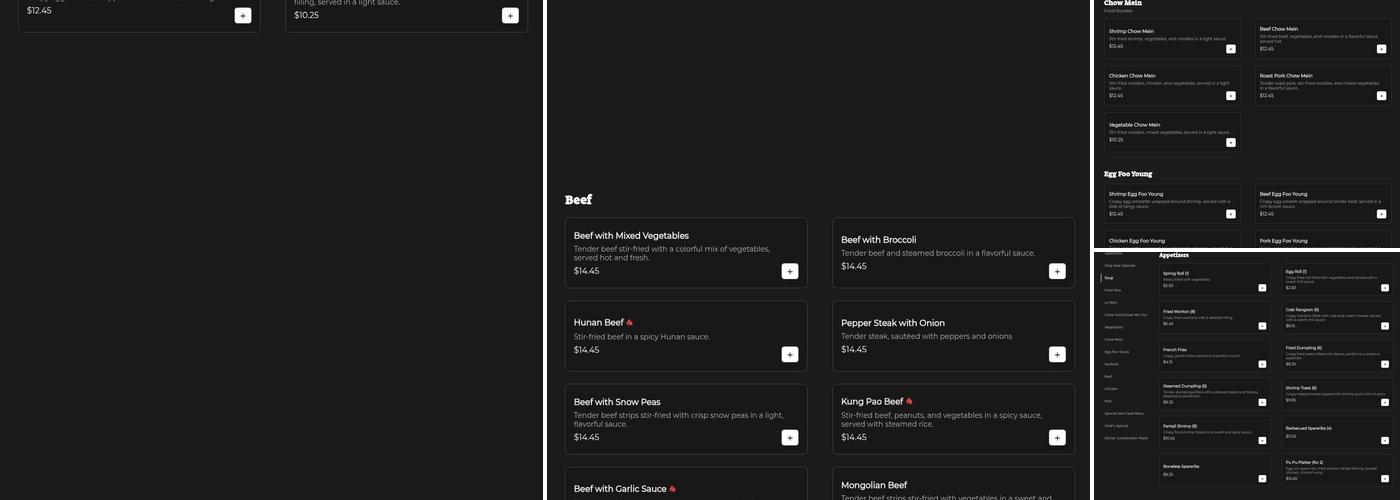 Ding How Carry Out Menu