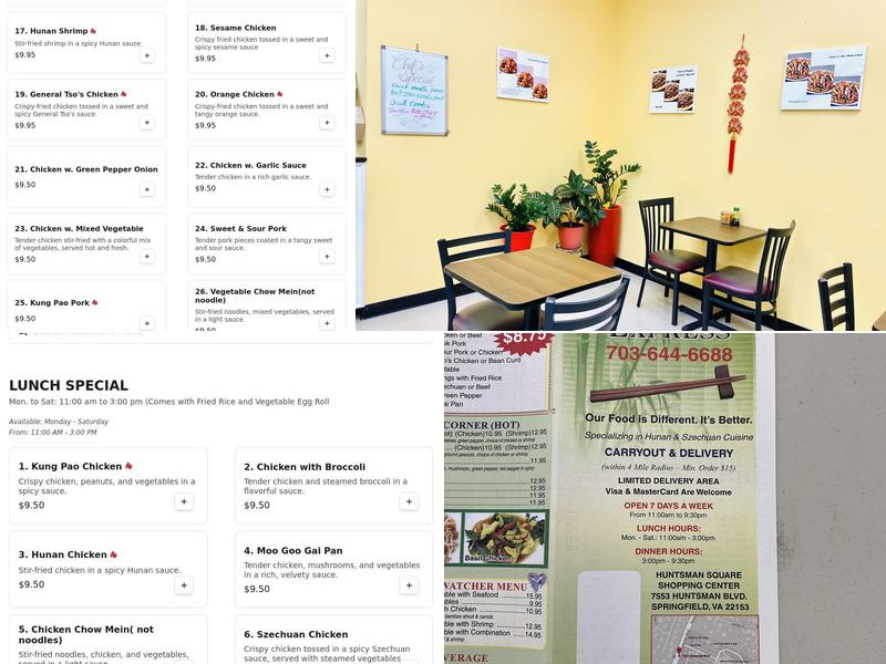 Chopsticks Express Menu
