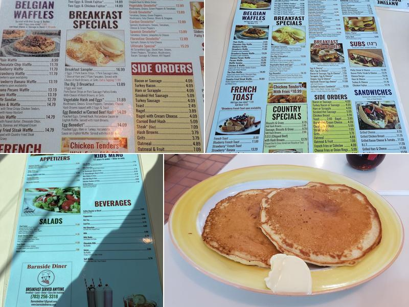 Barnside Diner Menu