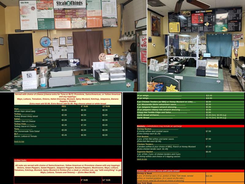 Steak n' Things Menu