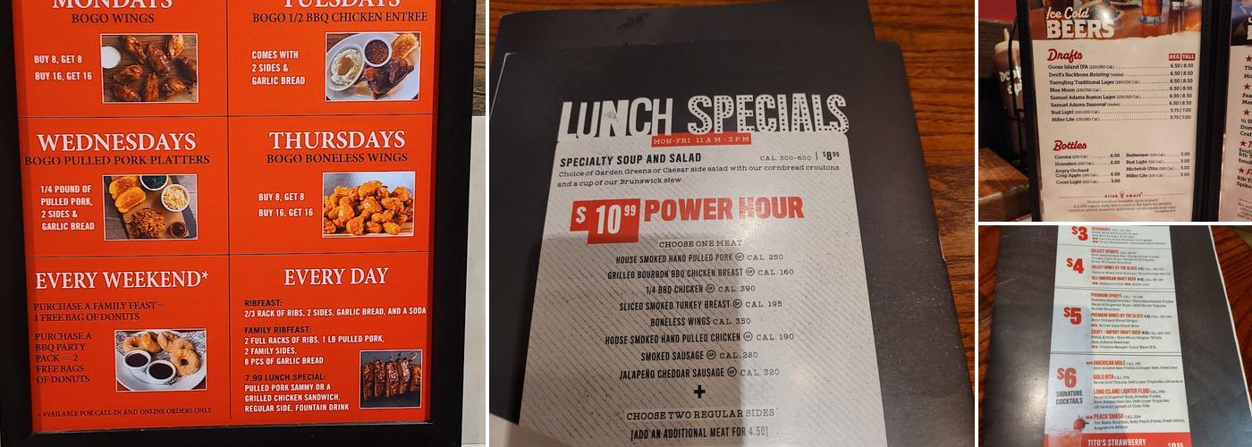 Smokey Bones Woodbridge Menu