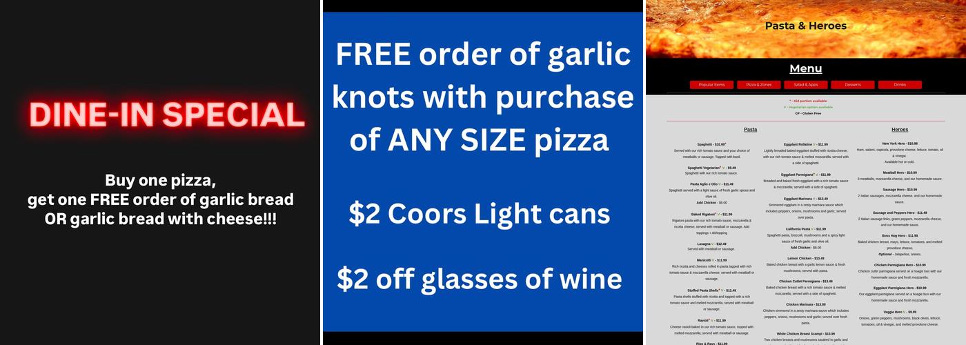 Morningstar's New York Pizza Menu