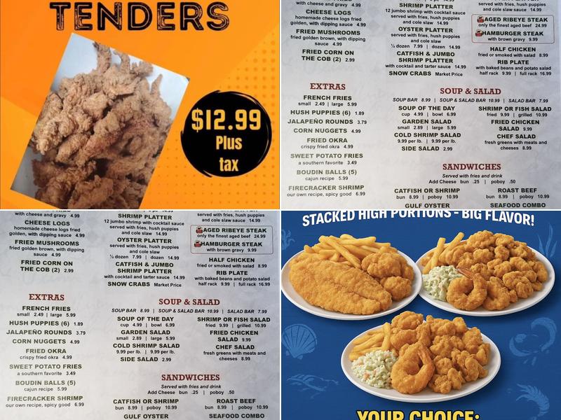 Bourne's Seafood Buffet Menu