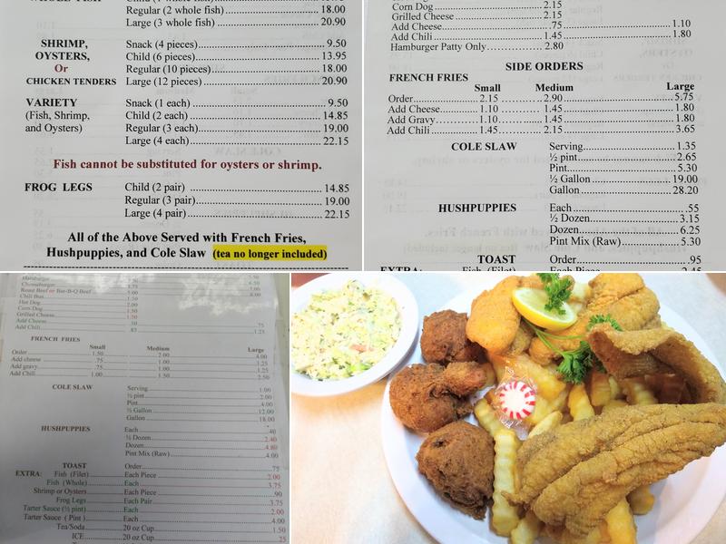 Warner's Fish House Menu