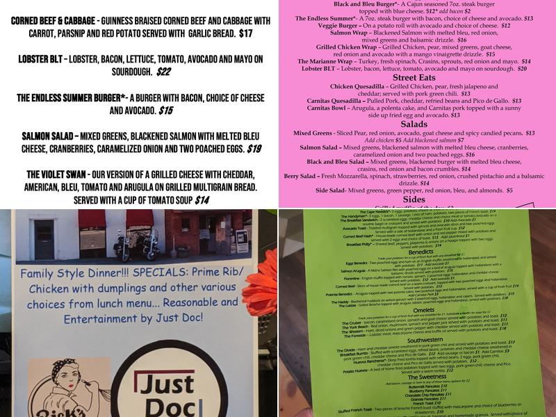 Rick's Restaurant Menu