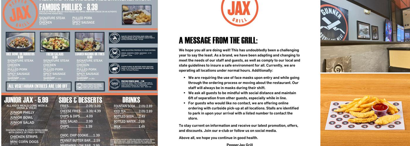 PepperJax Grill Menu
