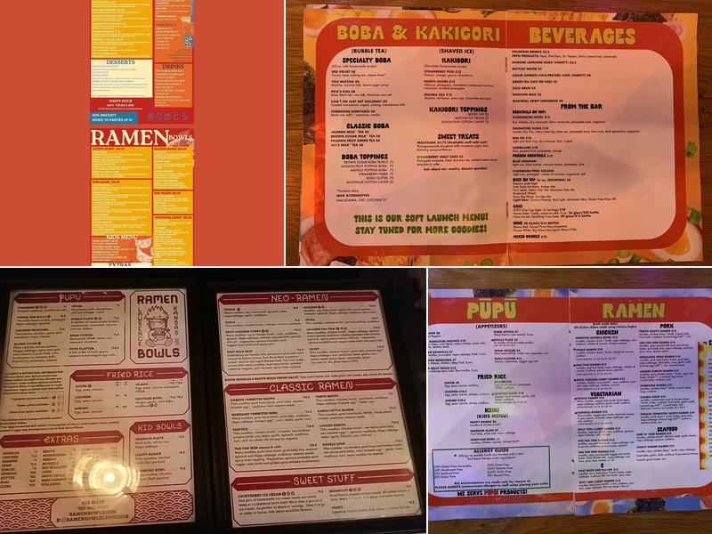Ramen Bowls Menu
