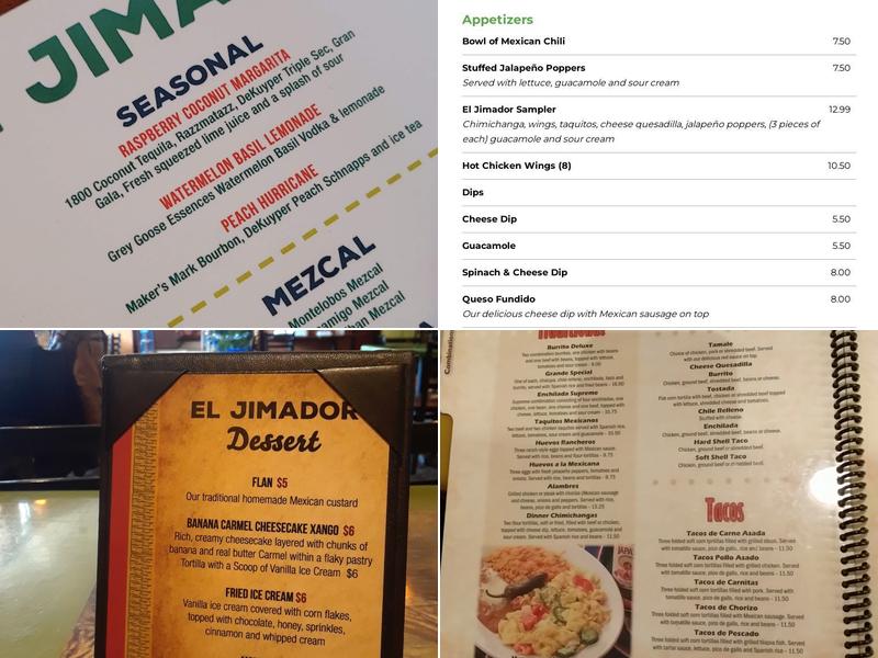 El Jimador Menu
