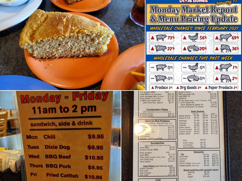 Dixie Bones BBQ Menu