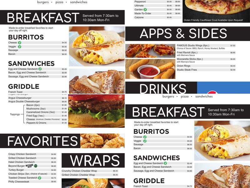 The Studio CoffeeHouse WPS Starbucks Menu