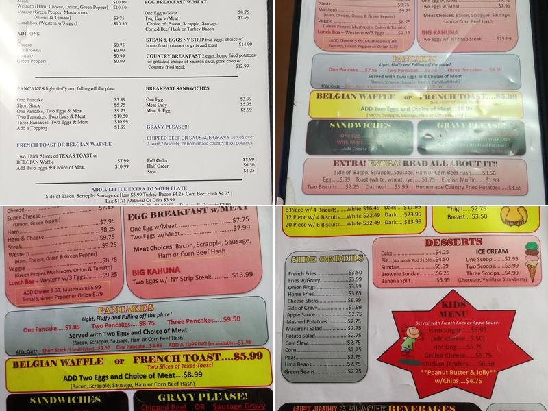 Lunch Box Diner Menu