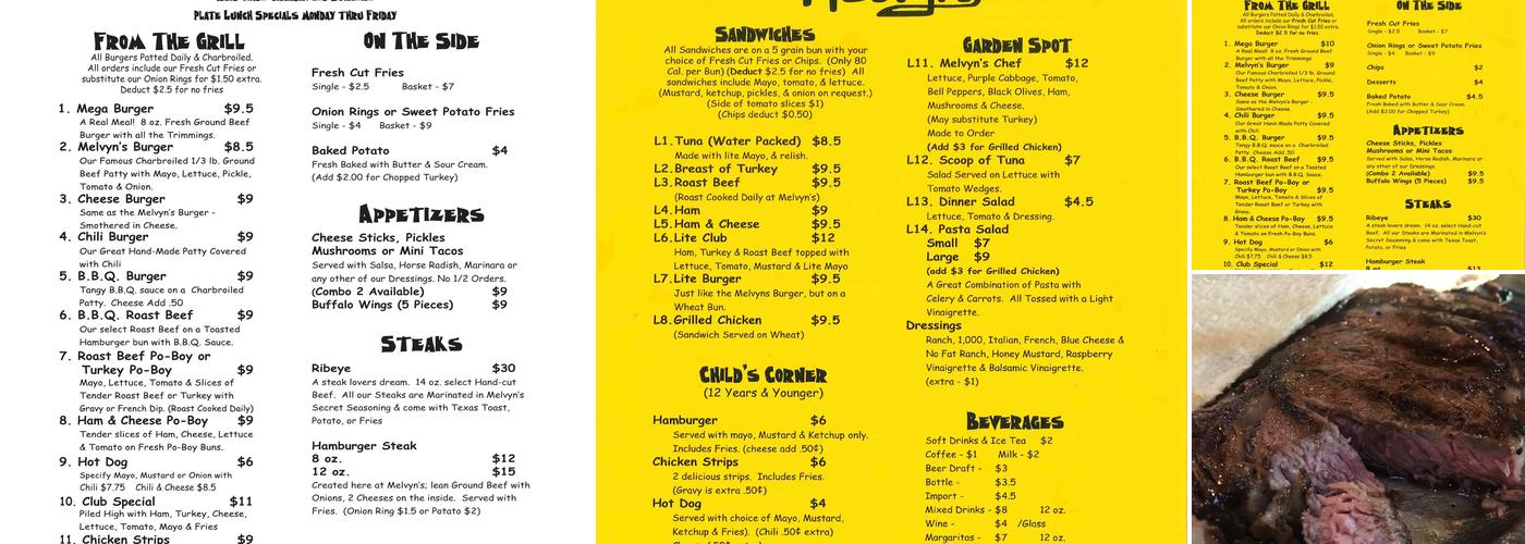 Melvyn's Menu