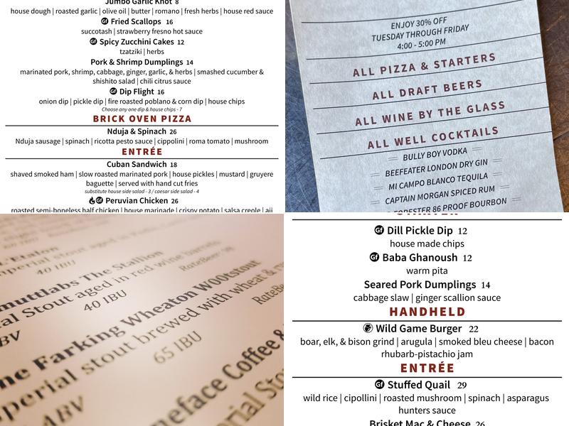 Ember Wood Fired Grill Menu