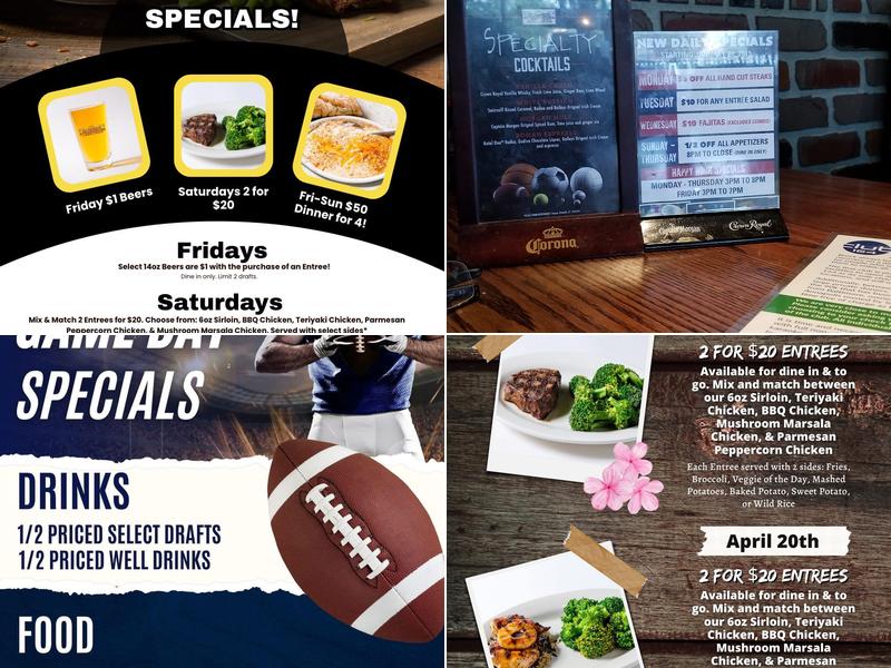 The All American Steakhouse & Sports Theater Menu