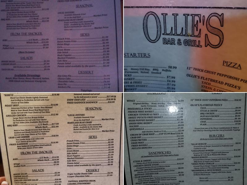 Ollie’s Bar & Grill 2 Menu