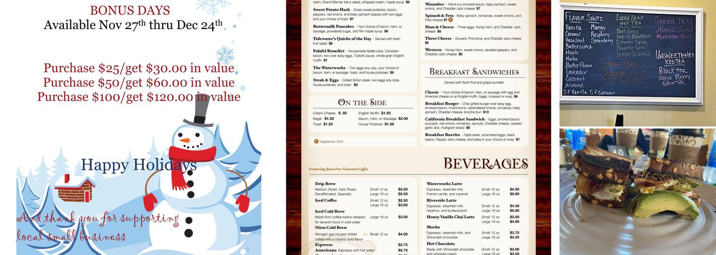 Waterworks Cafe Menu