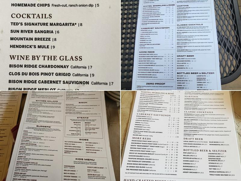 Ted's Montana Grill Menu
