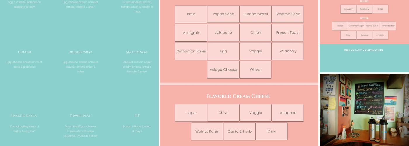KB's Bagels and Java Menu