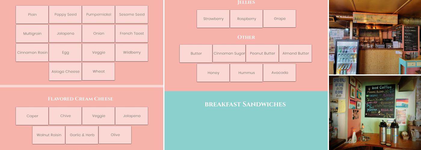 KB's Bagels and Java Menu