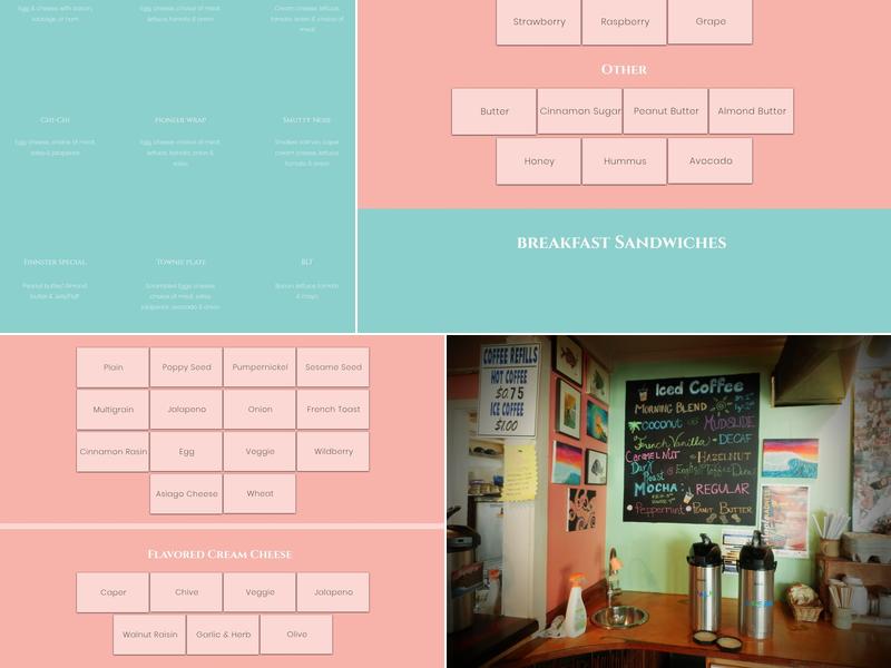 KB's Bagels and Java Menu