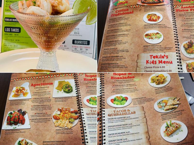 Tekila's Mexican Restaurant Menu