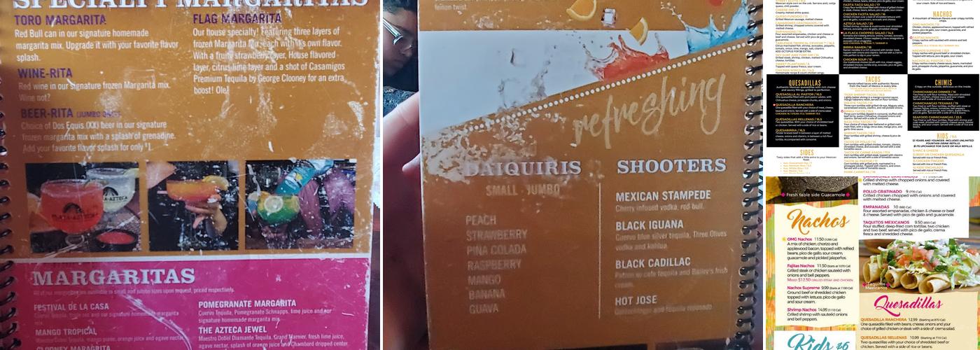 Plaza Azteca Mexican Restaurant · Methuen Menu