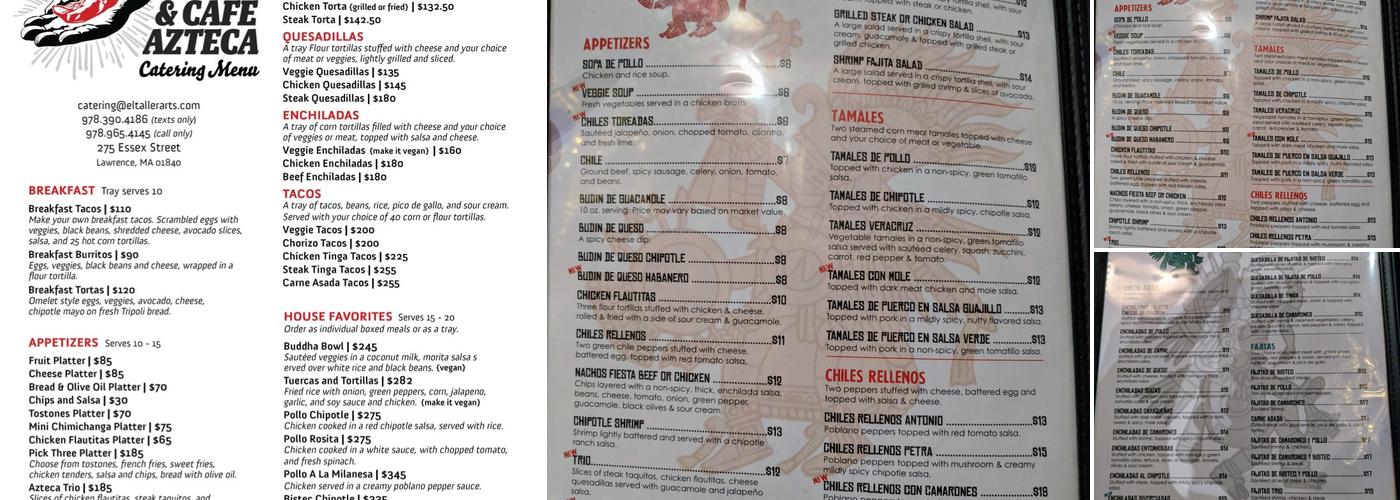 Cafe Azteca Menu