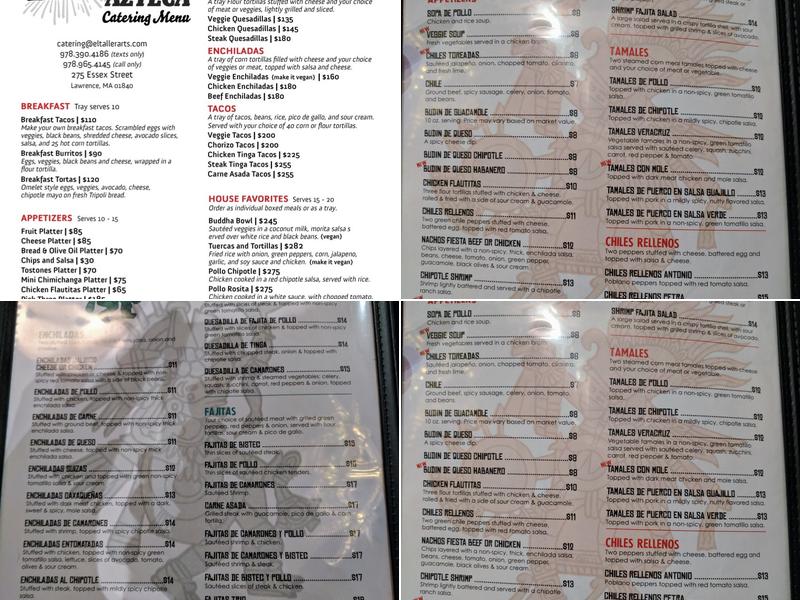 Cafe Azteca Menu