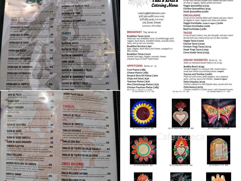 Cafe Azteca Menu