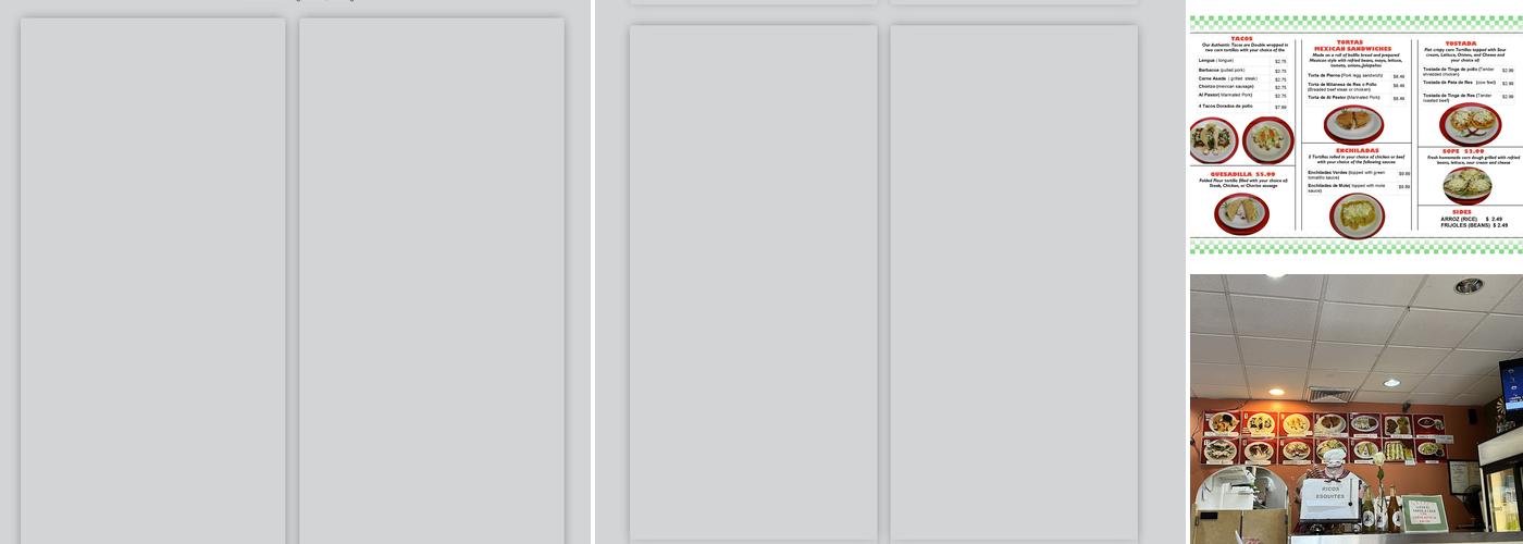 Sabor Azteca Menu