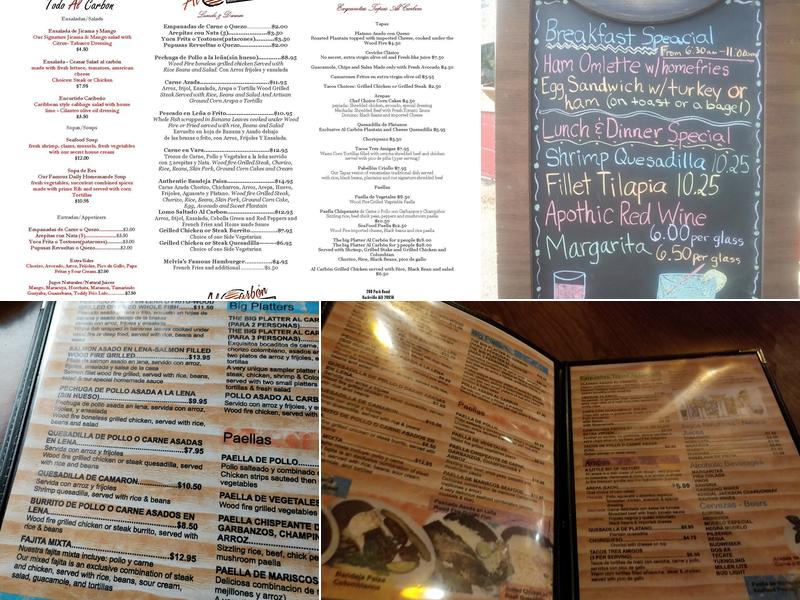 Al Carbon Restaurant Menu