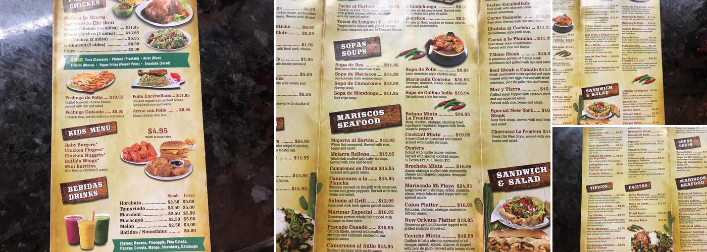 La Frontera Menu