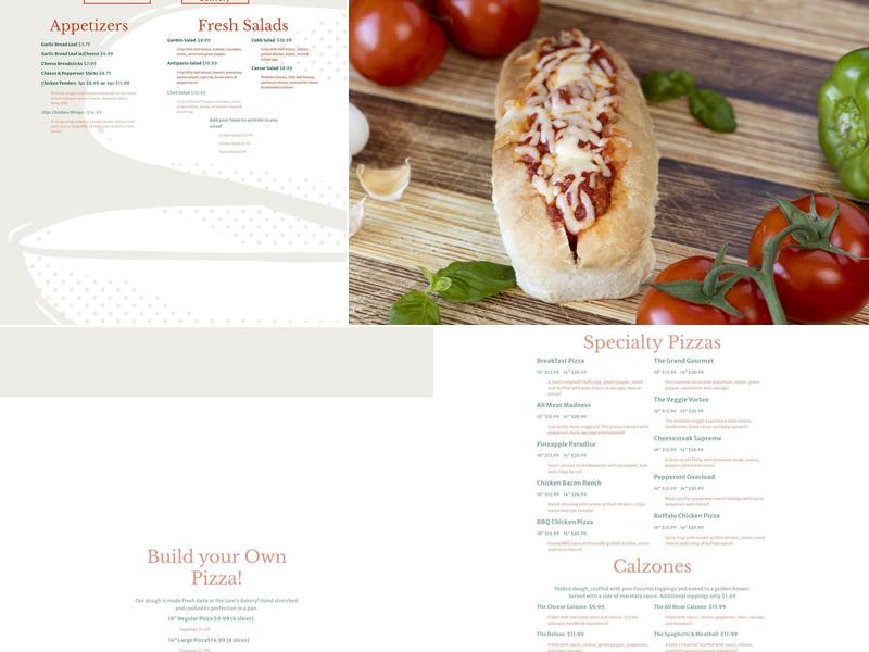 Sam's Italian Foods Menu