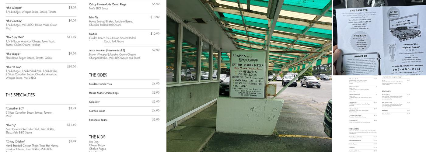 Fat Boy Drive In Menu