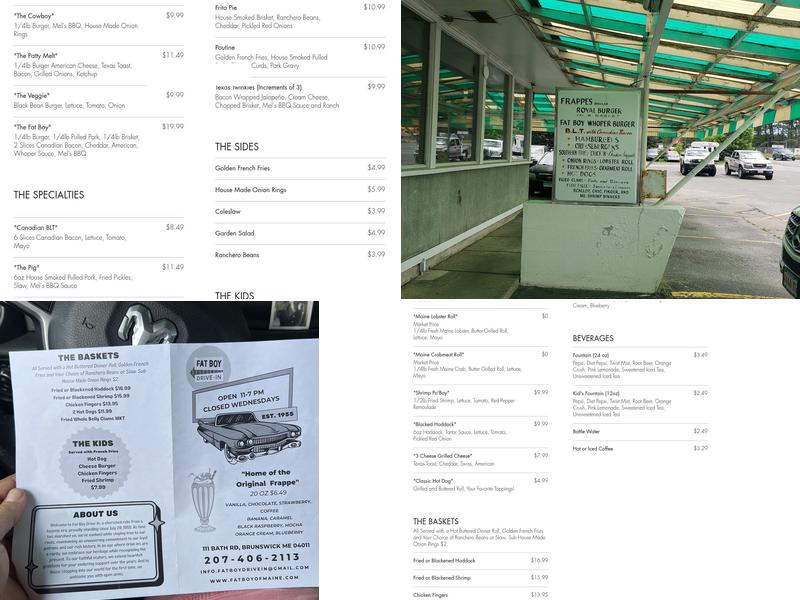 Fat Boy Drive In Menu