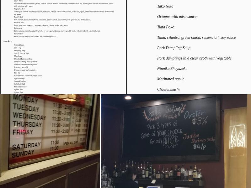 Benkay Japanese Restaurant And Sushi Bar Menu