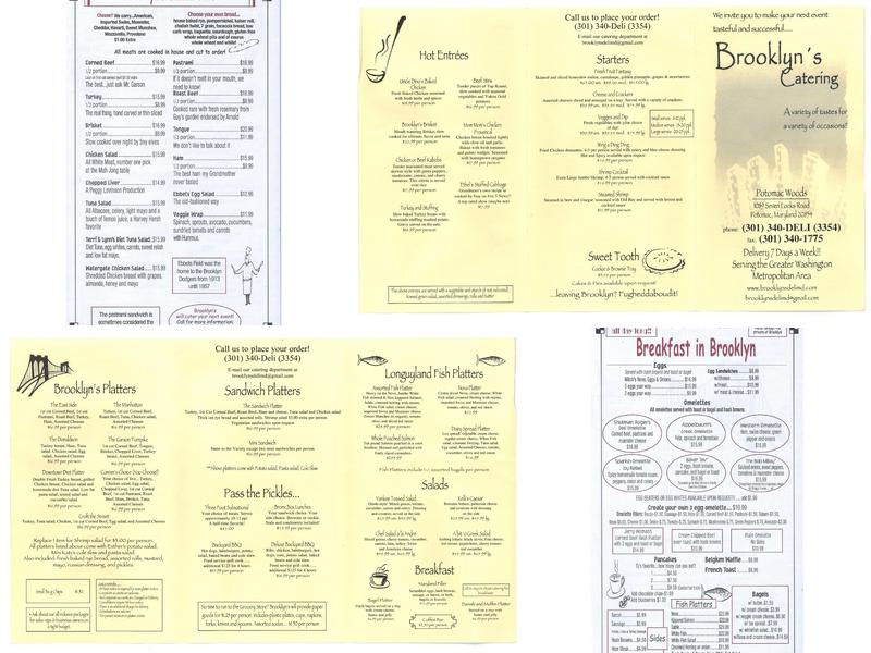 Brooklyn's Deli Menu