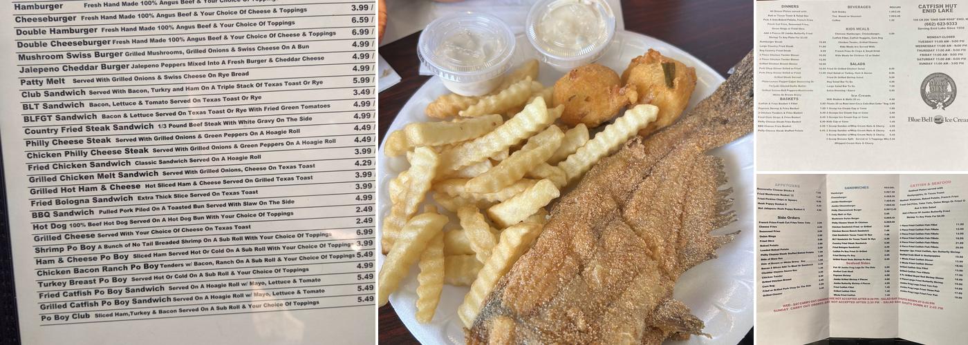 Catfish Hut Menu