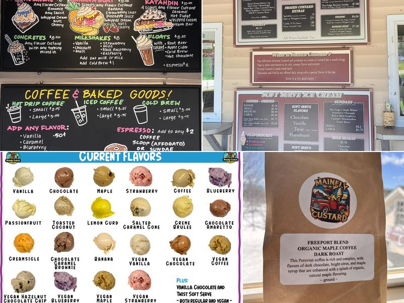Mainely Custard Menu
