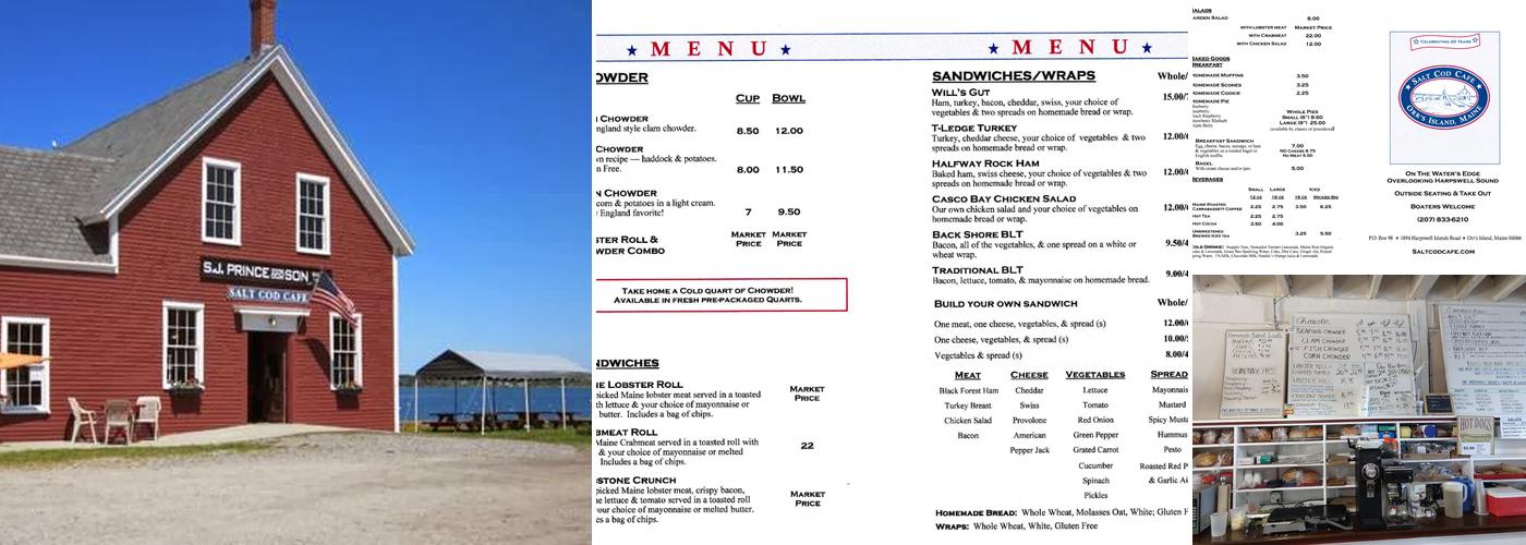 Salt Cod Cafe Menu